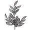 26" Silver Glitter Berry/Leaf Spray – Elegant Christmas Decoration